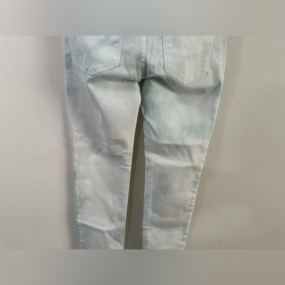 BANANA REPUBLIC Tie Dye Seafoam Mid-Rise Skinny SIZE 26P PETITE 4 Stretch Color - Picture 9 of 12